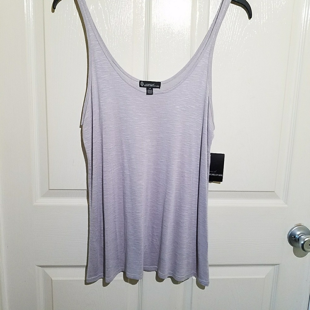 NWT Signature Studio dark silver marbled tank